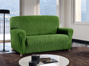 Copridivano Sofà Poltrona Elasticizzato Protezione Macchie Modello Wonderful - 3 Posti - Verde