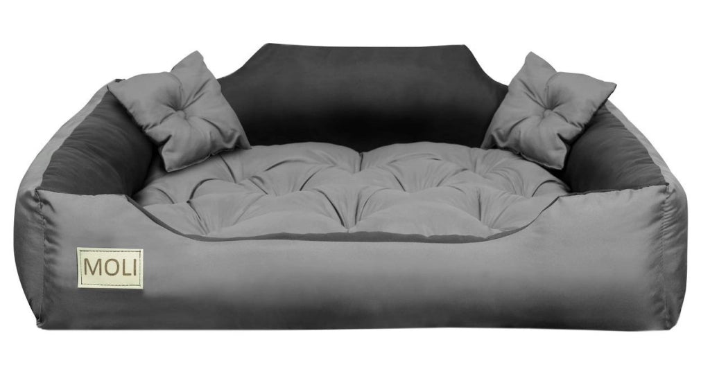 AIO FACTORY Letto per cani 115x95 cm personalizzato grigio cuscino impermeabile