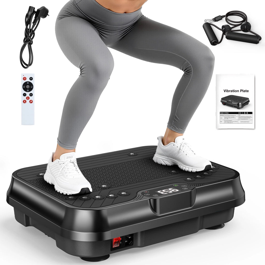 PIATTAFORMA VIBRANTE,  Potente piattaforma vibrante muscolare per bodybuilding e scultura con telecomando e cordino