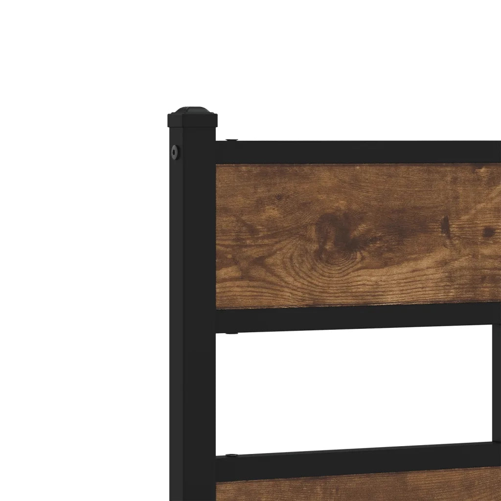 Giroletto senza Materasso in Metallo Rovere Fumo 120x190 cm 4017068