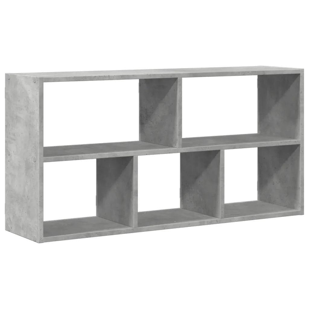 Scaffale a Muro | Mensola a parete Grigio Cemento 100x25x50 cm Legno Multistrato