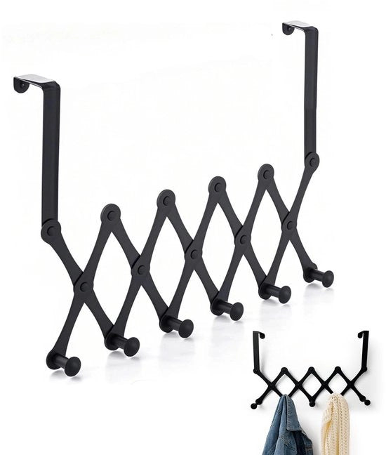 Hanger per porta con 5 ganci, robuste ganci per abbigliamento per la porta, hanger per appendere giacche, borse e altro, hanger per porta spaziale per camera da bagno, camera da letto