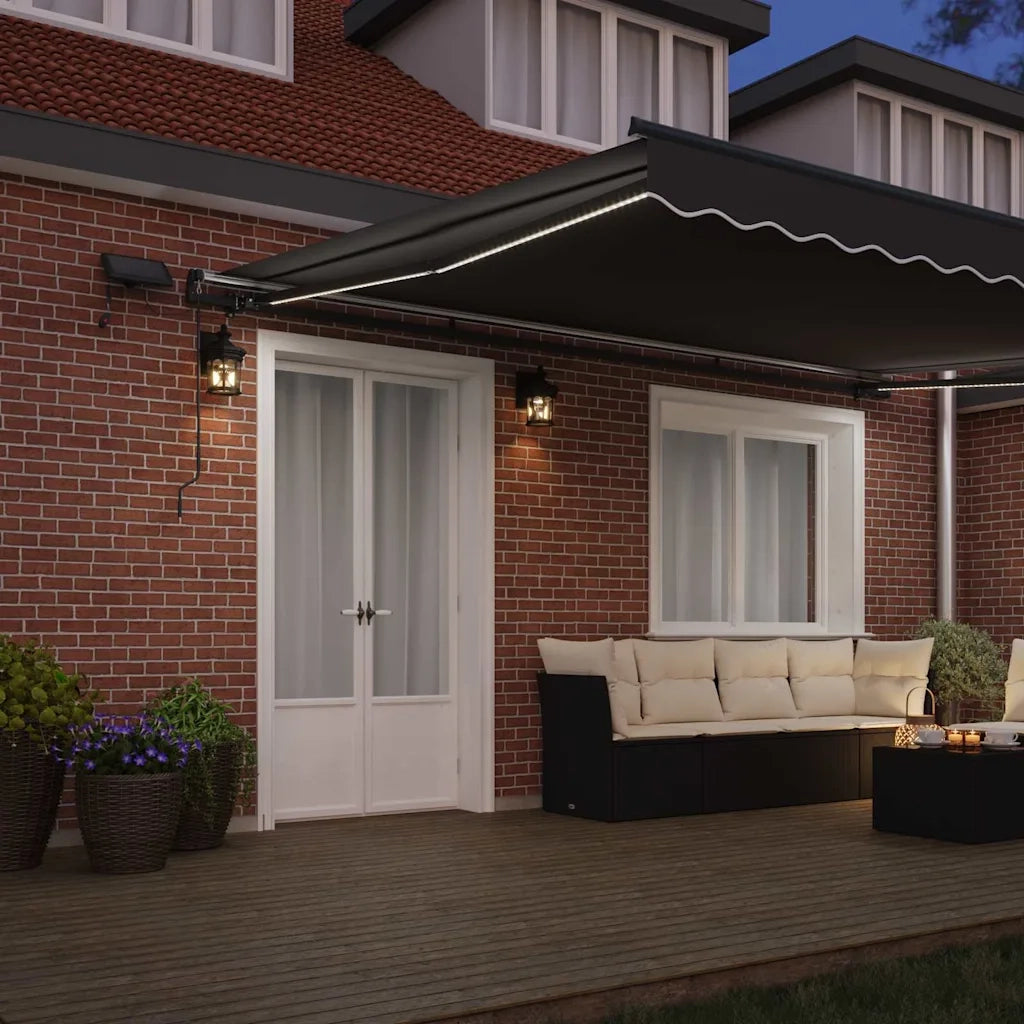 Tenda da Sole con Antracite 5 x 3 m Metallo 313243