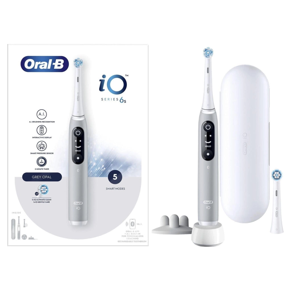 Oral-B 427360 iO Series 6S Spazzolino elettrico Rotazione Oscillazione 5 modalita' Timer 2 min autonomia colore Grigio