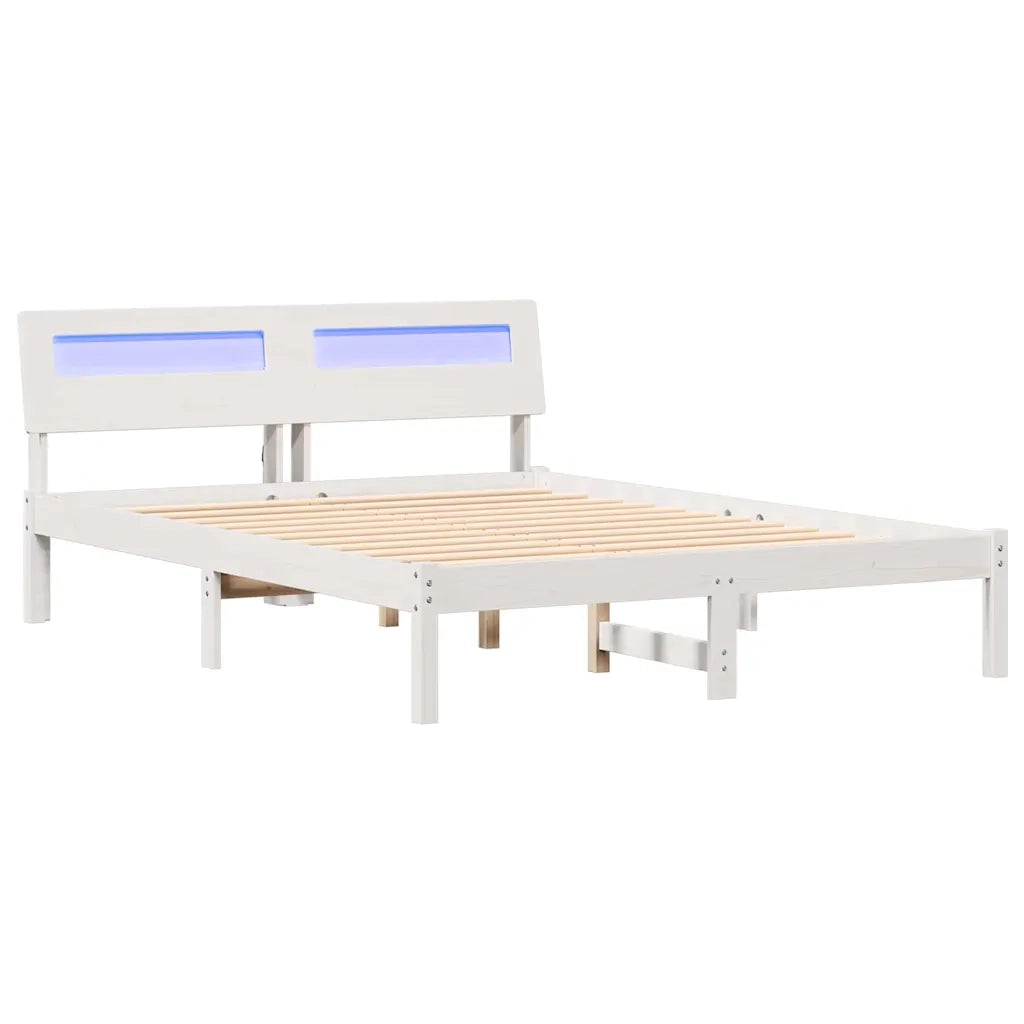 Struttura del letto-Giroletto-Rete del Letto Bianco 120 x 190 cm Pino massello 294518
