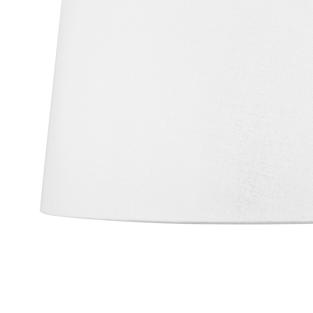 Lampada a Sospensione in Tessuto Bianco e Rame Forma Campana Moderna