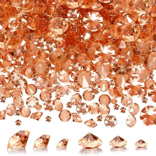 Decorazioni per Tavolo a Cristalli Acrilici 5000 Unità - Rosso Chiaro - Diamanti - Decorazioni per Camera - Misure 3/6/10 mm - Pietre Decorative