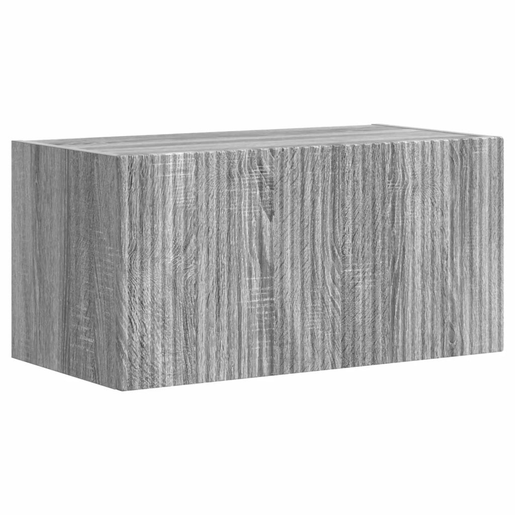 Set mobile TV 2 pz | Armadietto TV | Mobile Porta TV Grigio Sonoma Legno multistrato