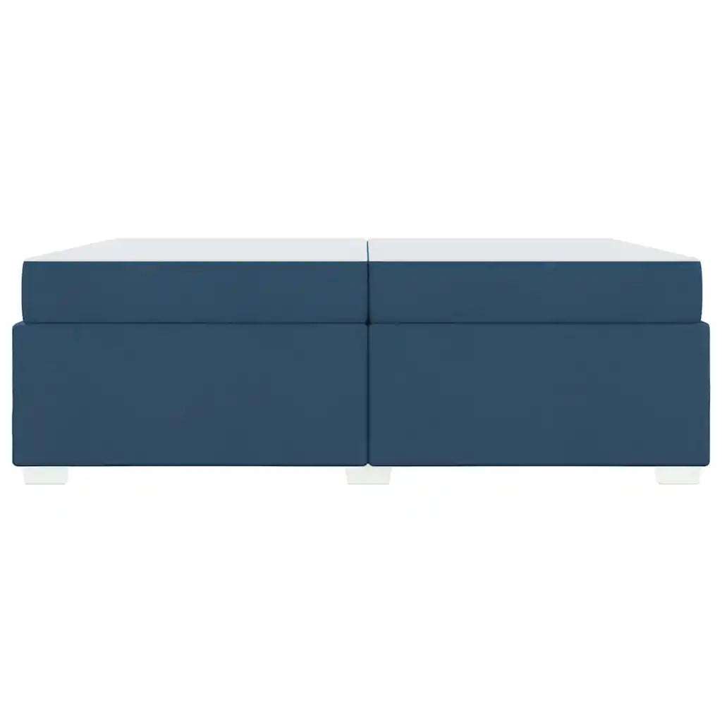 Struttura del letto con materasso Blu 200 x 200 cm Tessuto