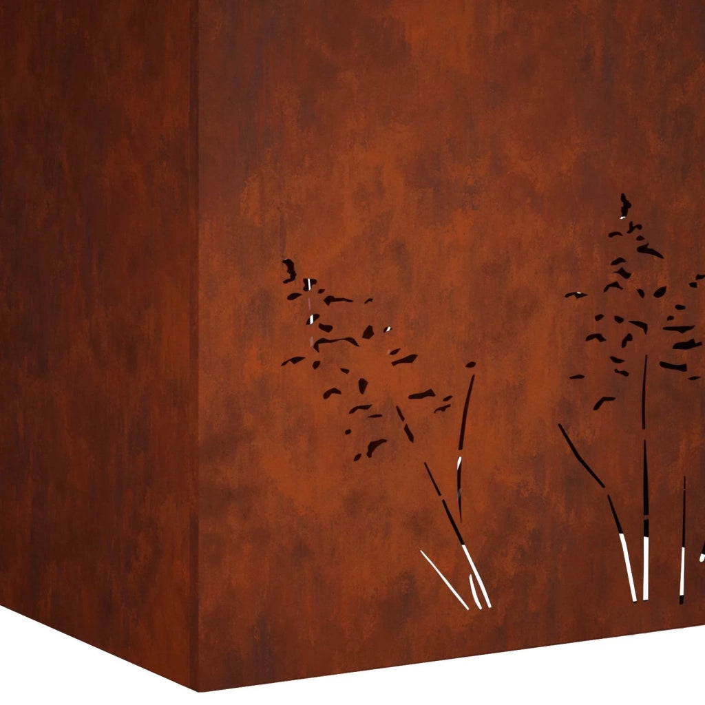 Vaso da giardino 2 pz Ruggine 50 x 30 x 49 cm Acciaio Corten 8005819