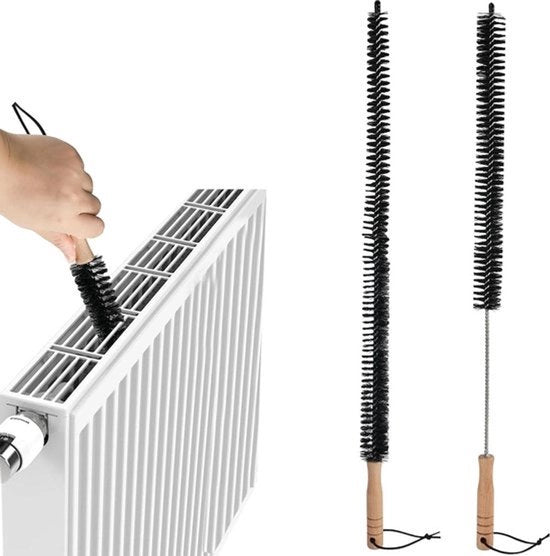 Set di spazzole per radiatori - 2 pezzi - 60 cm - Spazzola per radiatori - Strumenti di pulizia - Sistema di riscaldamento - Pulizia dei radiatori