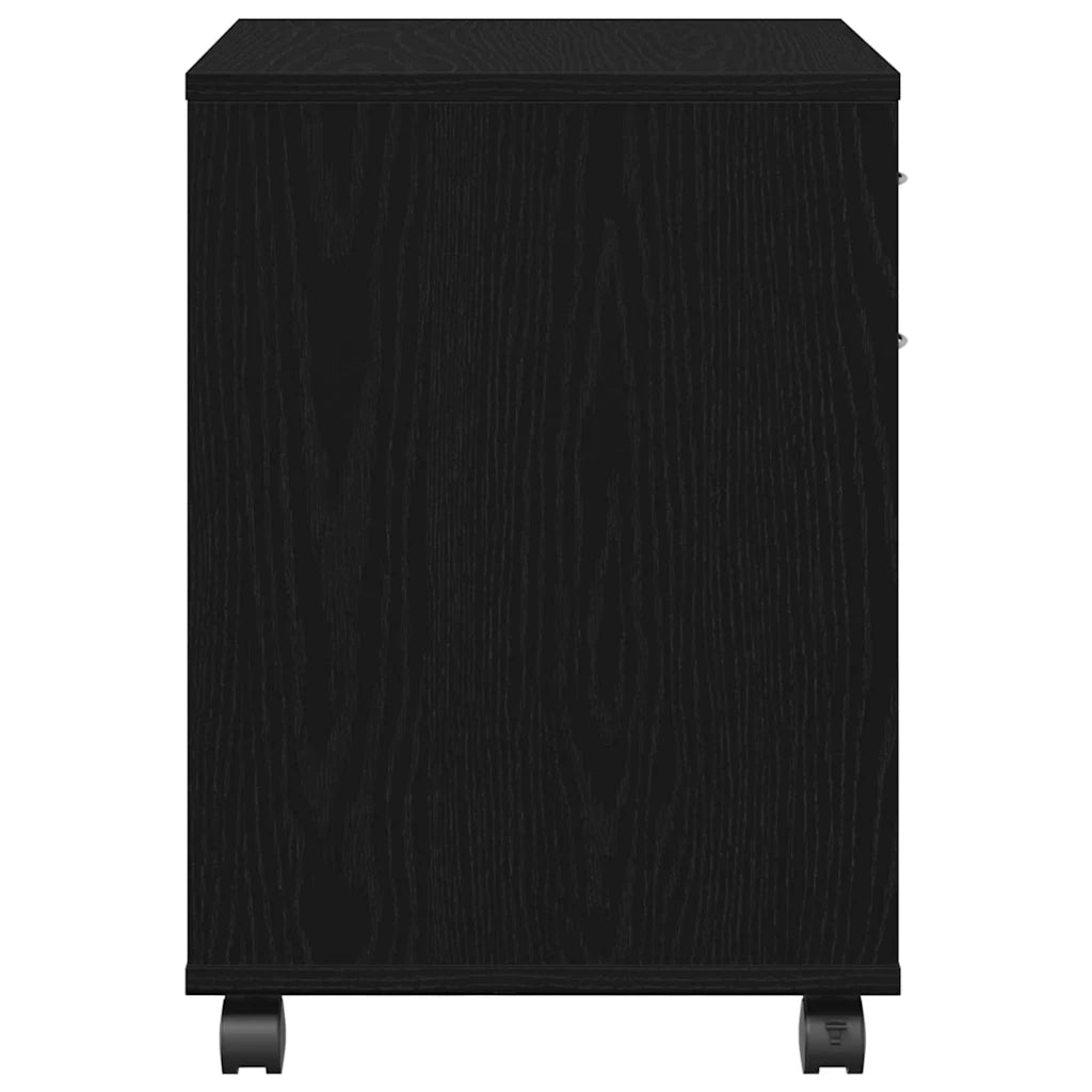 Mobile con Ruote Rovere Nero 45 x 38 x 54 cm Legno multistrato 862670