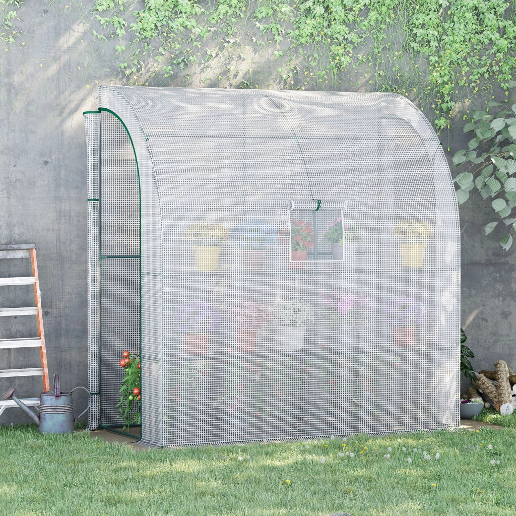 Serra da giardino con ripiani 3 livelli ¨C Minimal ¨C bianco 200x100x215 cm