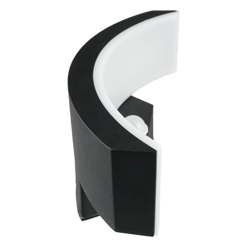 Applique esterna LED 12W sensore PIR Ponte IP65 nera