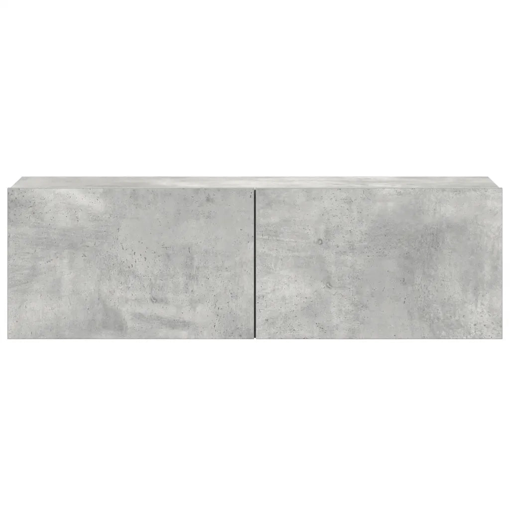 Set di Mobili Porta TV 3 pz Grigio Cemento in Legno Multistrato 3079076