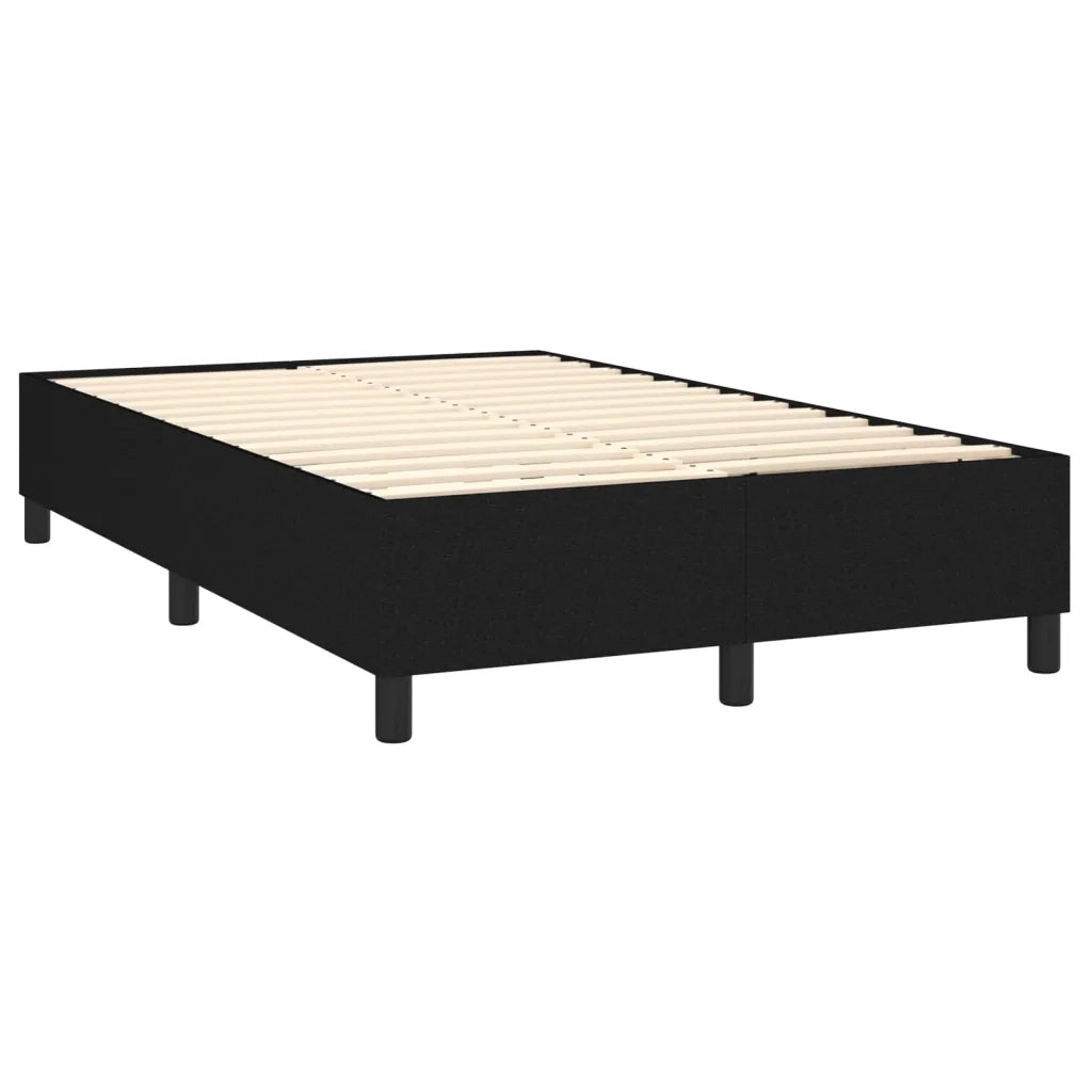 Giroletto a Molle con Materasso Nero 120x200 cm in Tessuto 3141683