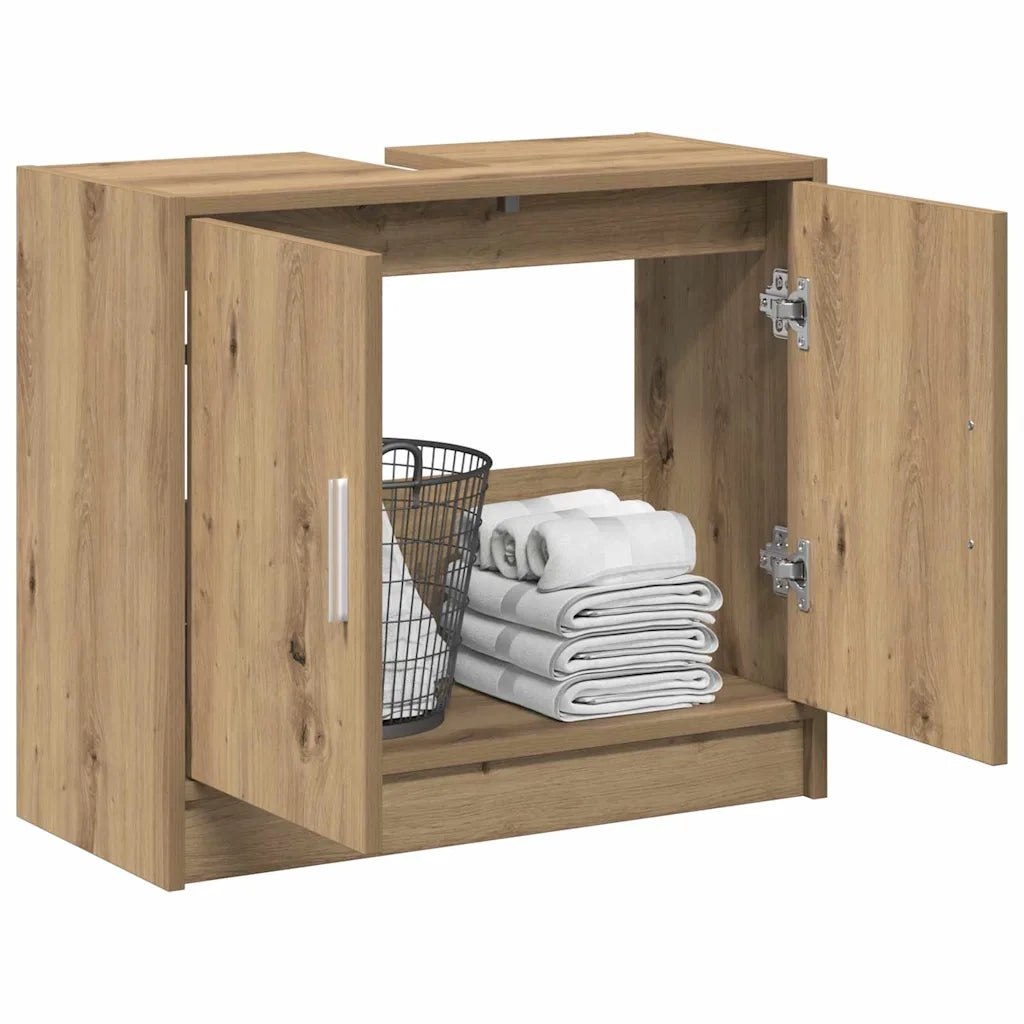 Mobile da Bagno con porta Rovere artigianale 63 x 29 x 55 cm 869207
