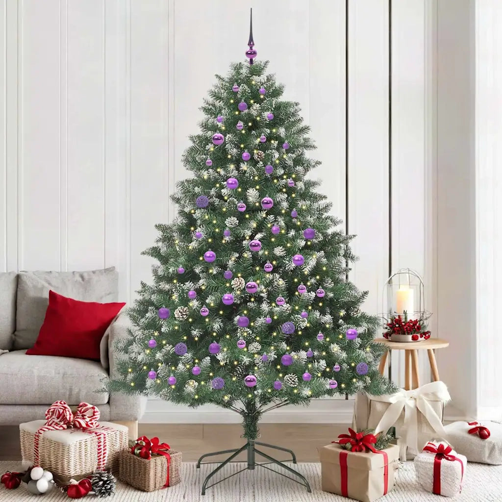 Albero di Natale artificiale con 300 LED Verde 210 cm 3395251