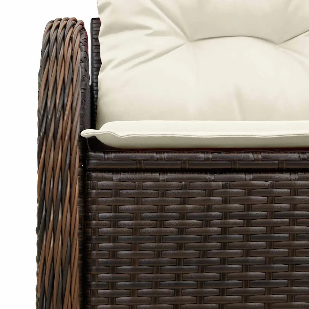 Divano da giardino-Sofa da Giardino-Divano da esterno Marrone 121 x 62 x 69cm polyrattan 687812