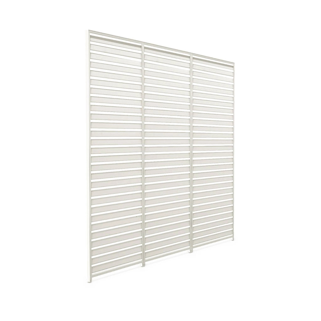 Set di 3 persiane 1.3m per pergola bioclimatica in alluminio, beige,