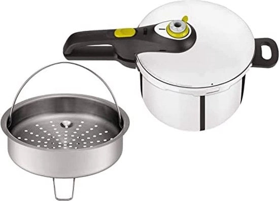 Pentola ad alta velocità - Adatto per tutte le fonti di calore - Manici ergonomici, 6 L, acciaio inossidabile