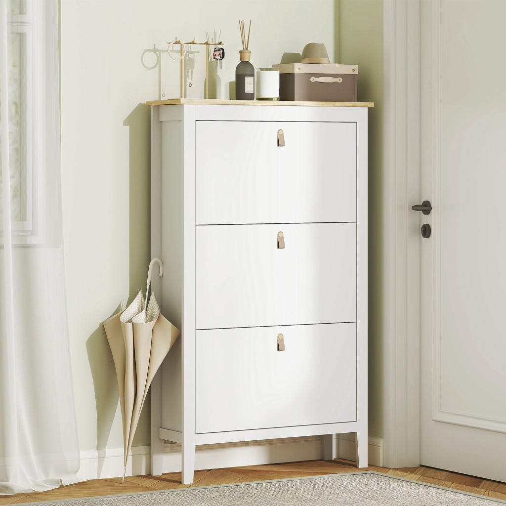 Armadio per scarpe con 3 cassetti ¨C Minimal ¨C bianco