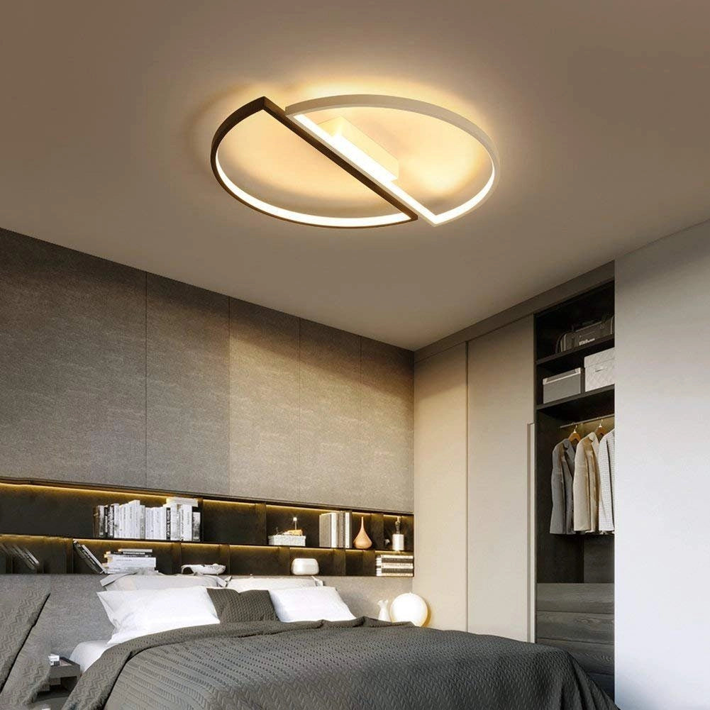 ZMH Lampada da soffitto plafoniera LED telecomando ferro dimmerabile moderna