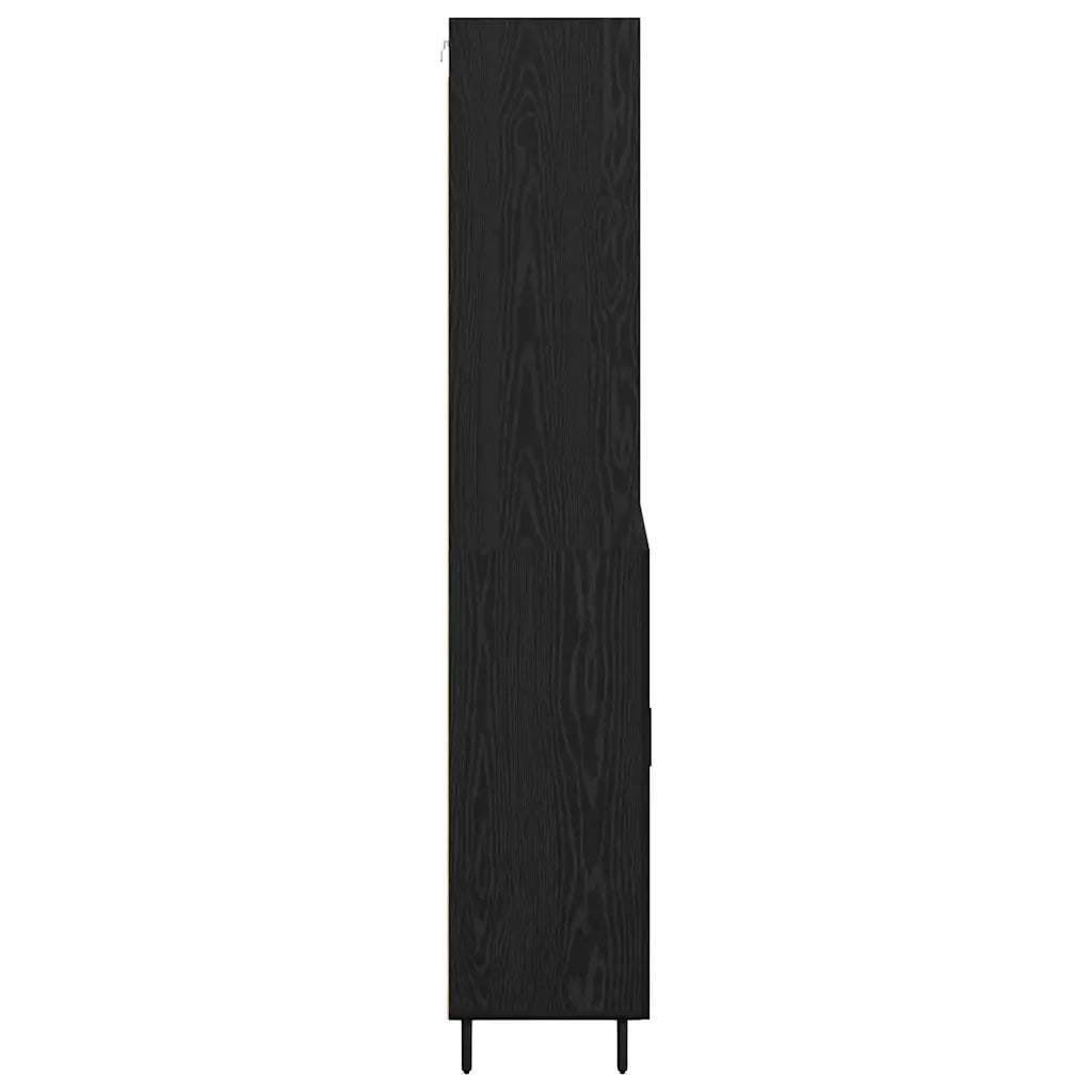 Credenza con cassetto Rovere Nero 69,5 x 34 x 180 cm 3416268