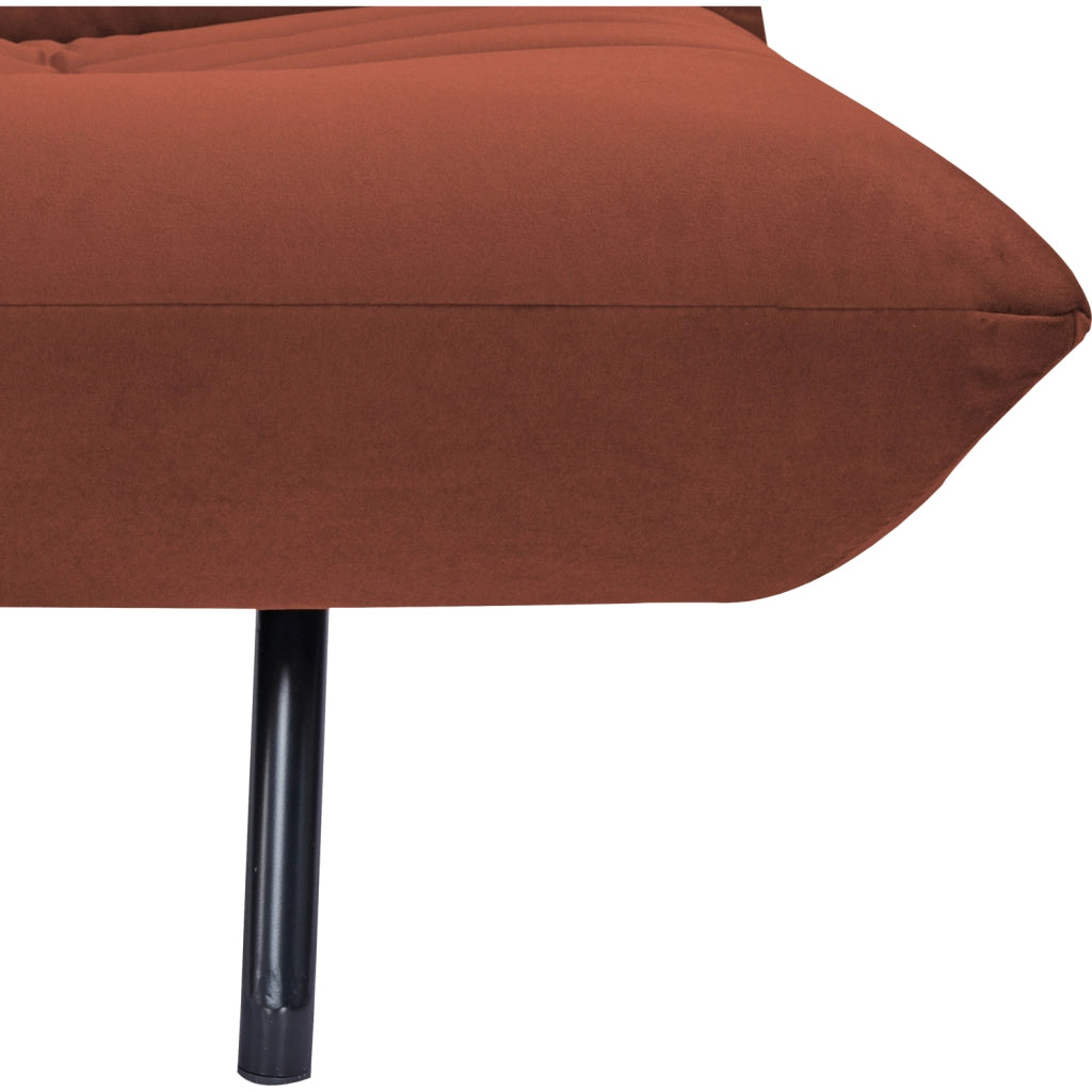 ANATOLEDivano letto a 3 posti in velluto terracotta