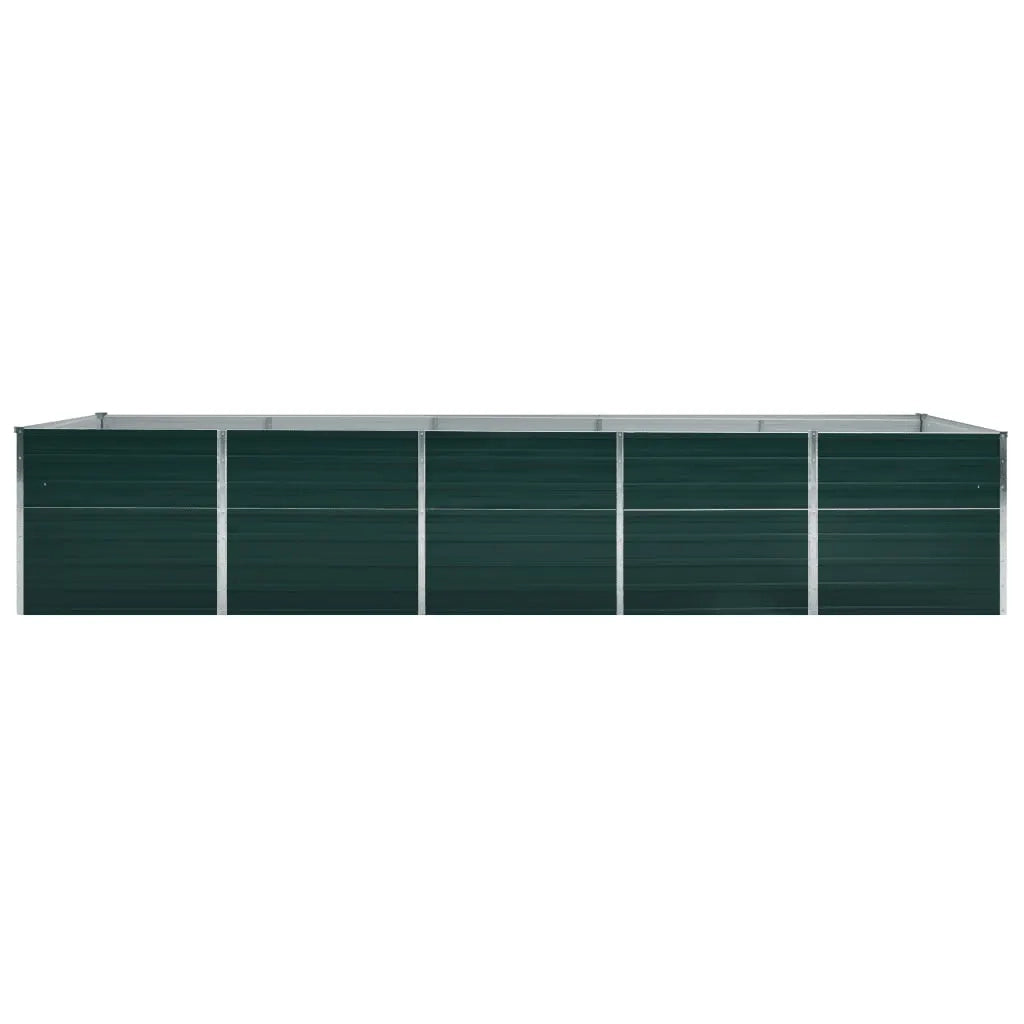 Letto Rialzato da Giardino in Acciaio Zincato 400x80x77cm Verde 47061
