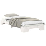 Letto singolo | Letto per adulti | Struttura del letto Bianco 100 x 210 cm Pino massello