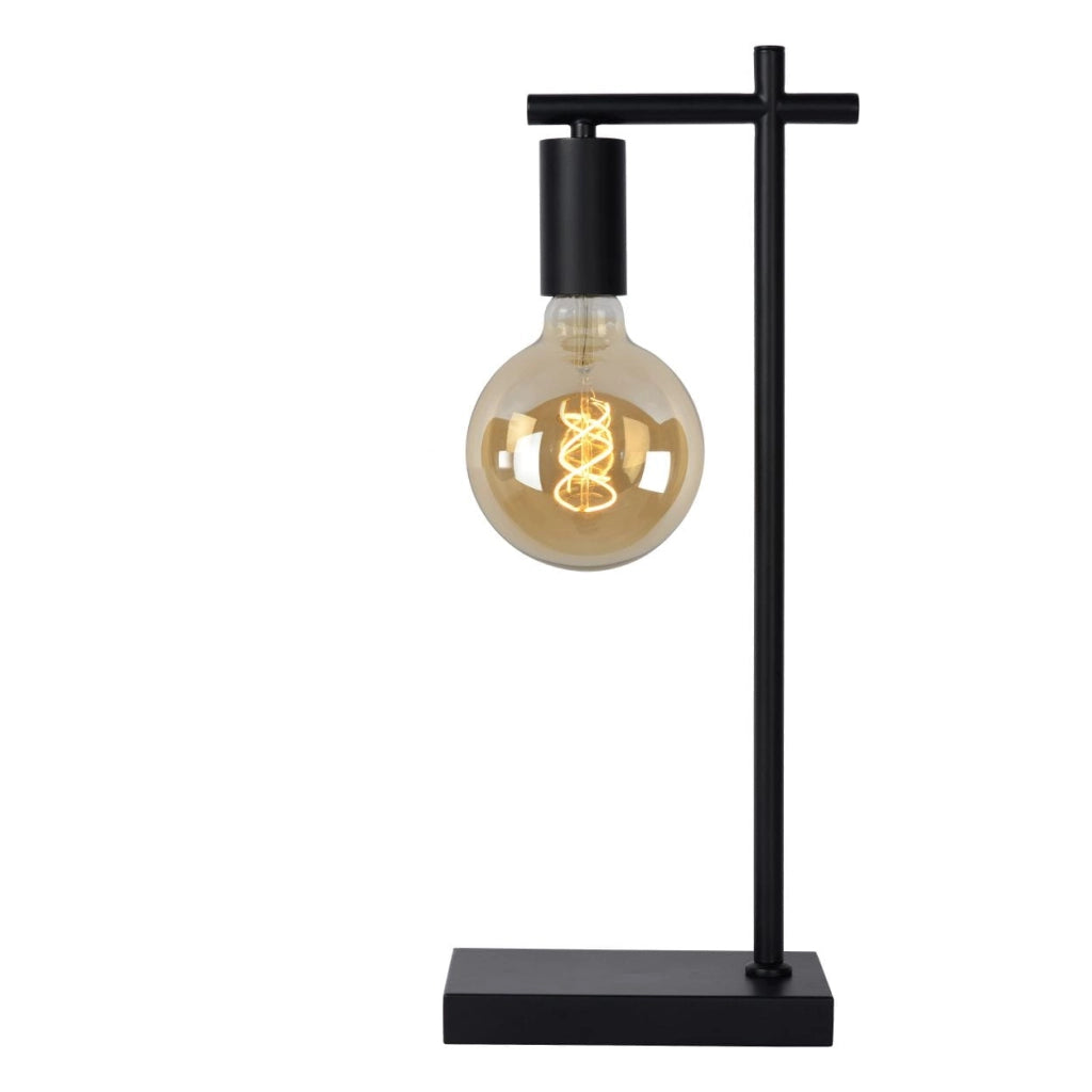 Lampada da tavolo Lucide Leanne E27 40W metallo nera