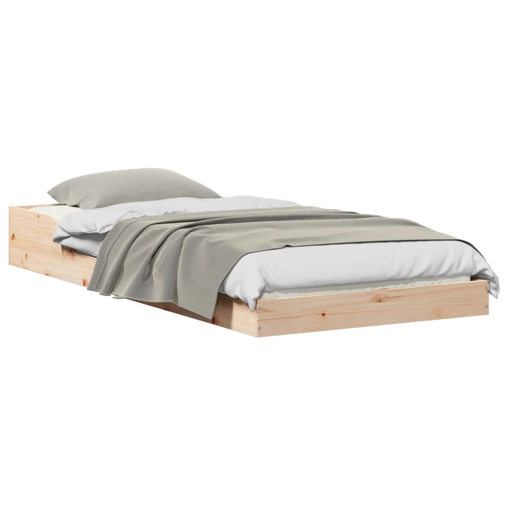 Letto singolo | Letto per adulti | Struttura del letto Naturale 80 x 210 cm Pino massello