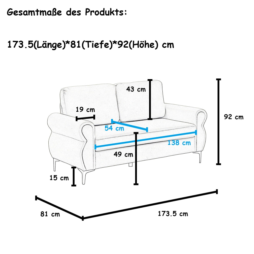 Divano 3 Posti con Molle Ergonomico ¨C Xylo ¨C Tessuto