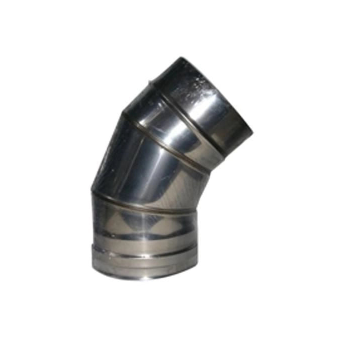 Ala 8018915689427 Gomito inox a settori 45 gradi Acciaio inox Aisi 316L Finitura lucida colore Acciaio