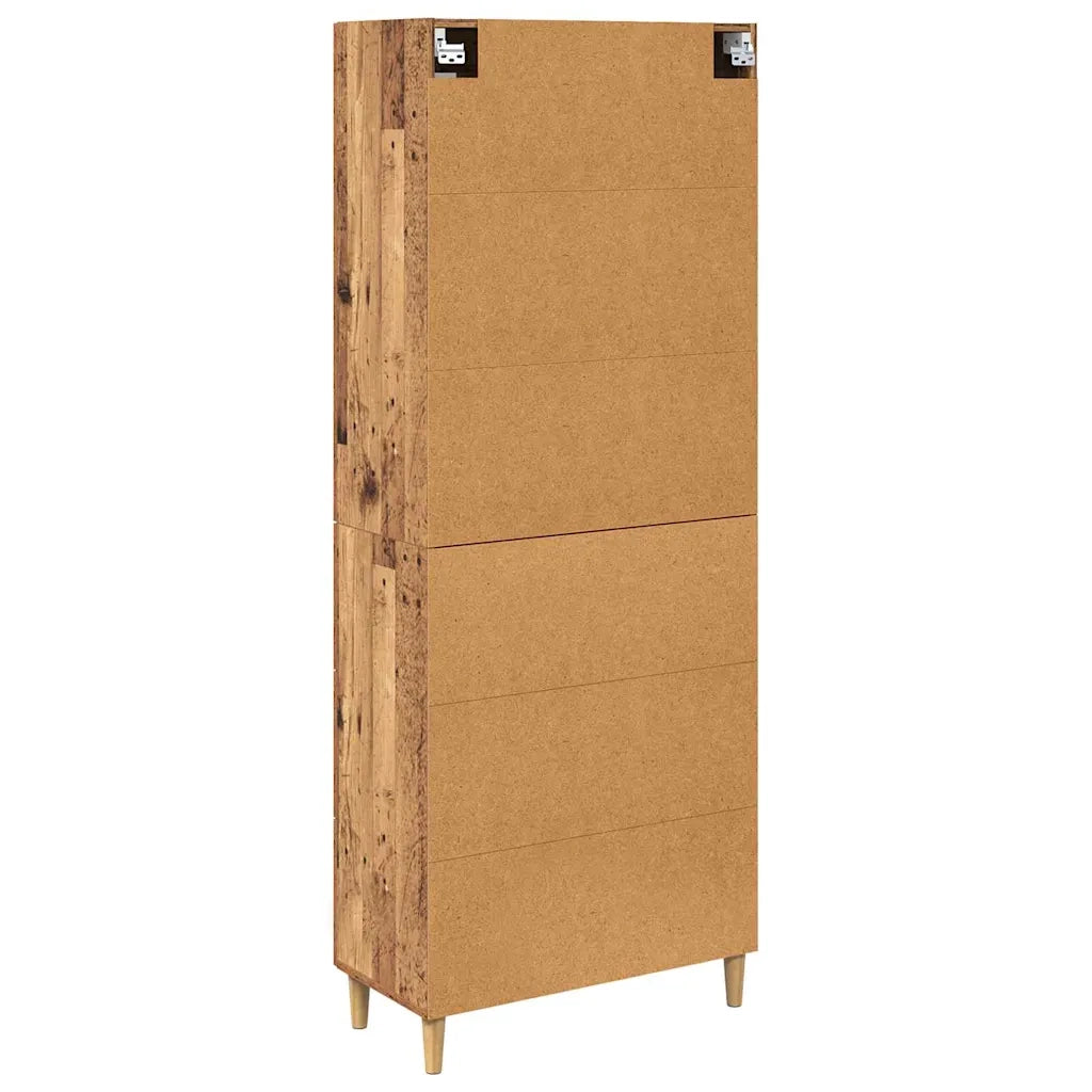 Credenza | Madia | Buffet da pranzo | Armadio da pranzo Legno vecchio 69,5 x 34 x 180 cm Legno multistrato