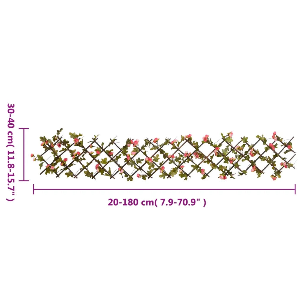 Traliccio Edera Artificiale Espandibile 5 pz Rosa Scuro 180x20cm CFW6477117