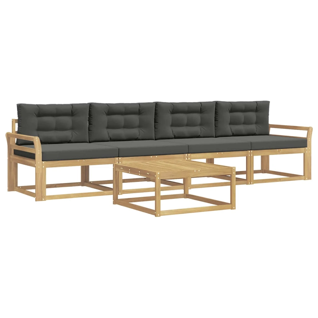 Set di divani da esterno 4 pz Bianco e Antracite 3386026