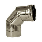 Curva 90 canna fumaria DN 160 tubo acciaio inox 316