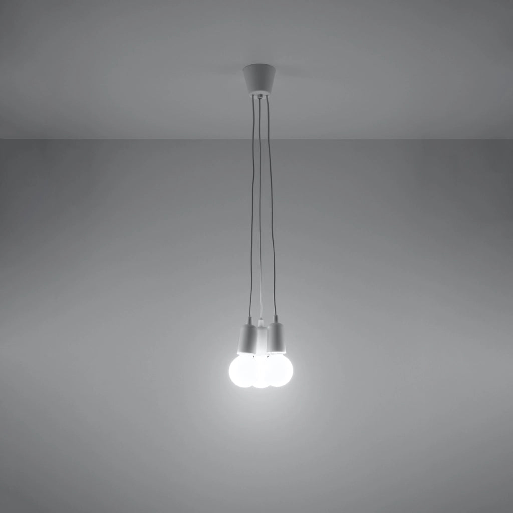 Lampada a sospensione DIEGO 3 bianco