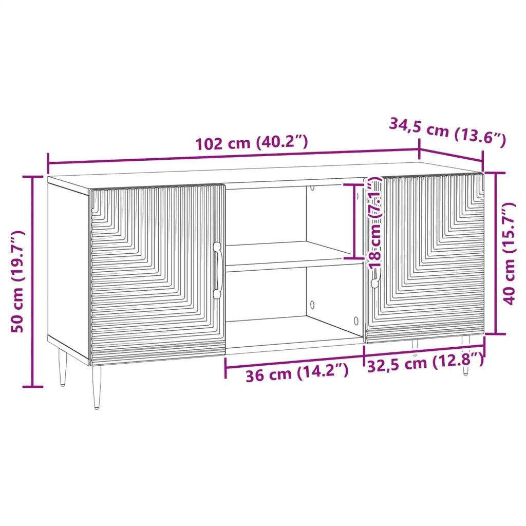 Mobile TV | Armadietto TV | Mobile Porta TV Rovere Sonoma 102 x 34,5 x 50 cm Legno ingegnerizzato