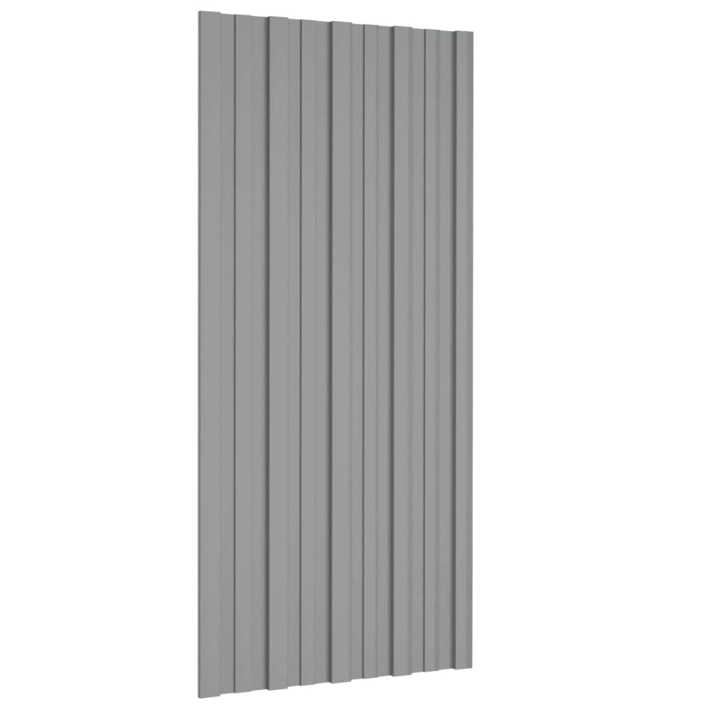 Pannello per tetto 36 pcs Grigio 100 x 45 cm Acciaio zincato 42047124