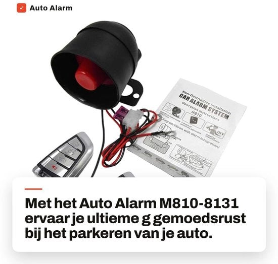 Sistema di Allarme Auto a Radiofrequenza - Antisfrega Systeem - Vibration Systeem - 12V - Inclusa Comando a Distanza - Protezione Antisfrega