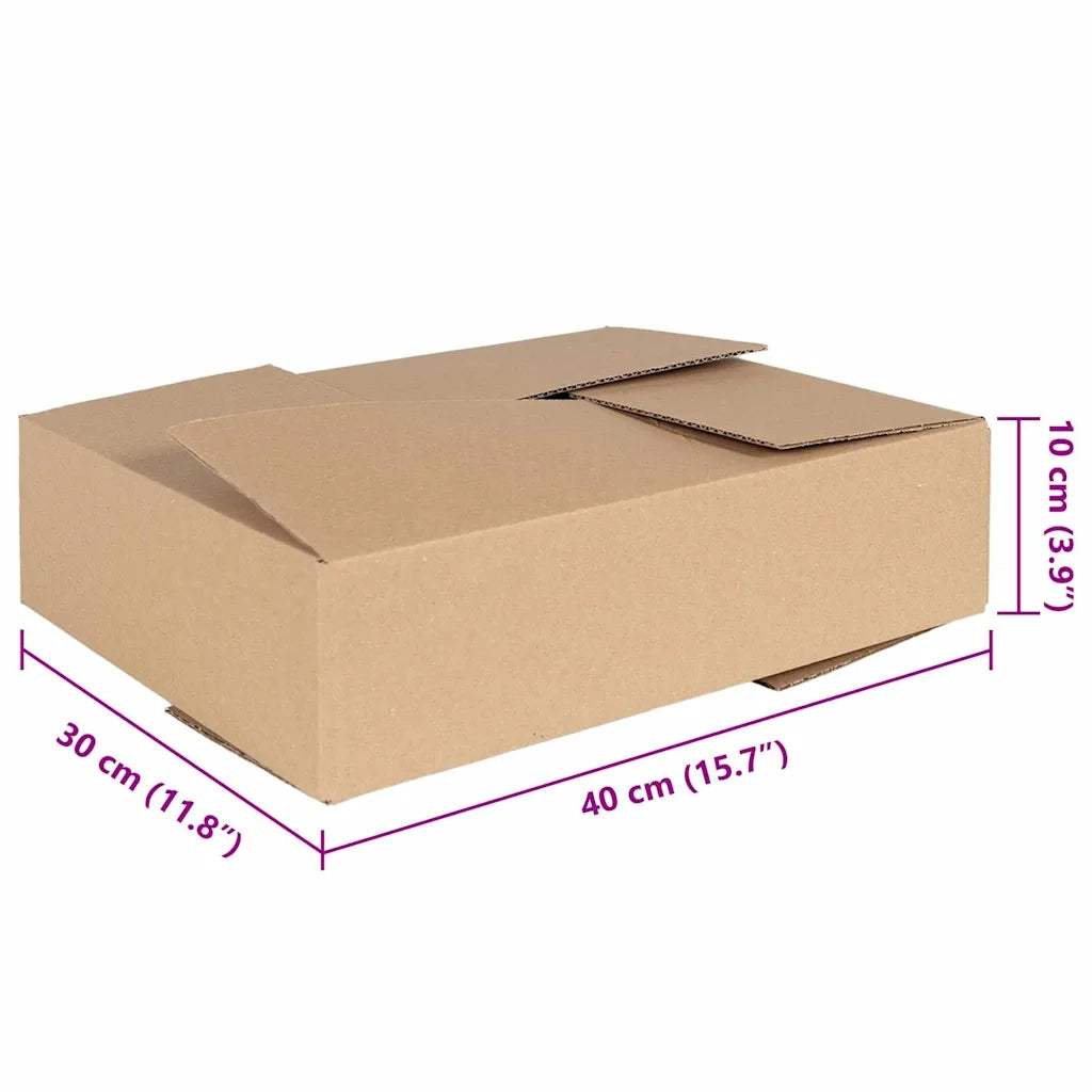 Scatola Pieghevole 50 pz Naturale 40 x 30 x 10 cm Cartone CFW1770856