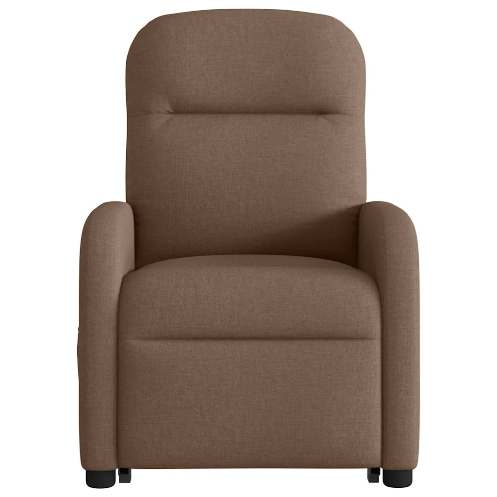 Poltrona Alzapersona Massaggiante Elettrica Marrone Tessuto 3303006