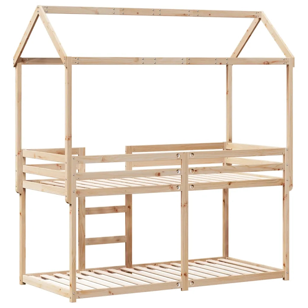 Letto a Castello senza Materasso 90x190 cm Legno di Pino 3282124