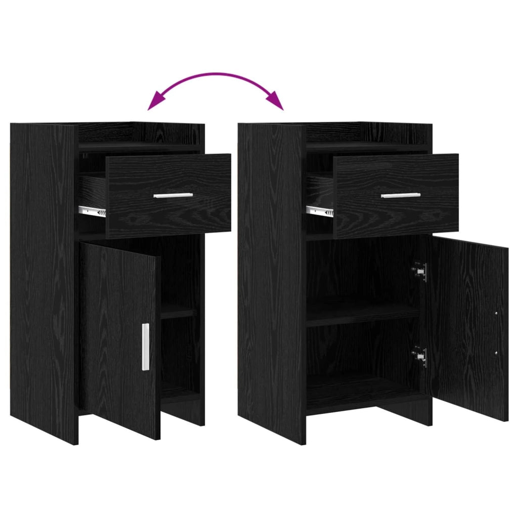Credenza Rovere Nero 40 x 36 x 80 cm Legno ingegnerizzato 8011084