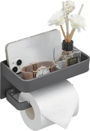 Supporto per bagno con pannello di finitura nera, angolo, adesivo autoadesivo per piccoli oggetti, in alluminio.