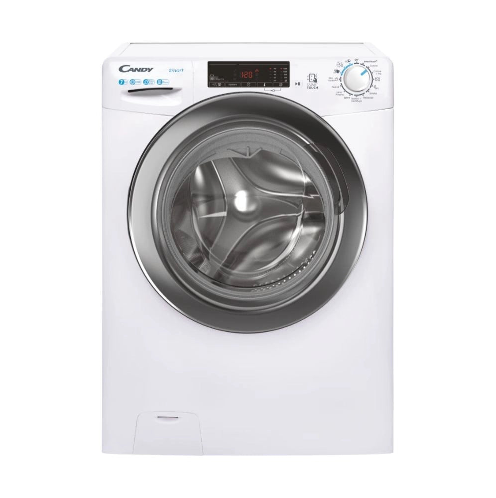 Lavatrice A Carica Frontale Candy CSS4127TWR3/1-11 Slim 7 Kg Classe C 1200 Giri (A85xL60xP40) Tecnologia NFC Contenuti extra sull'App Bianco