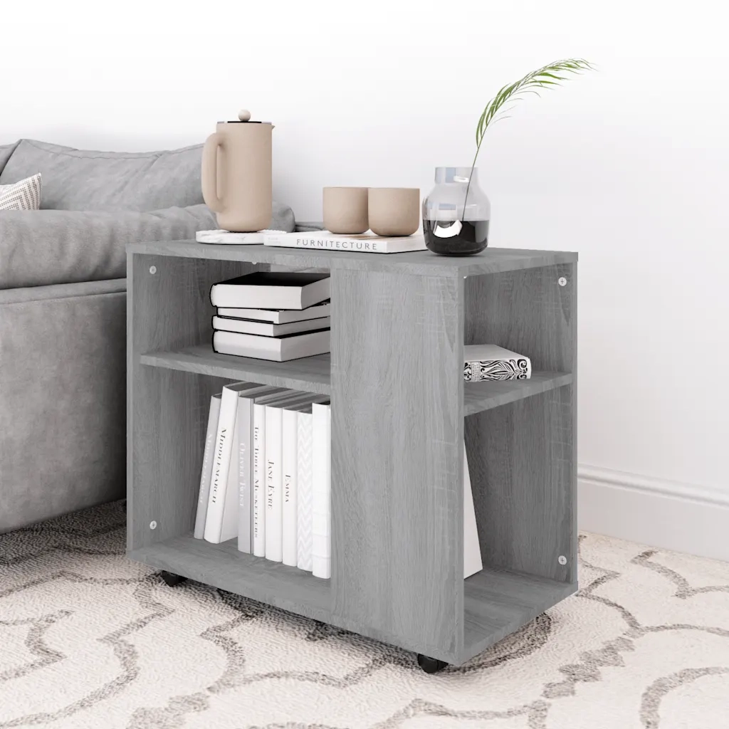 Tavolino da Salotto-Tavolino da soggiorno-Tavolo Grigio Sonoma 70x35x55 cm Legno Multistrato